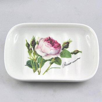 Seifenschale eckig Redoute Rose 12x8,5cm Roy Kirkham